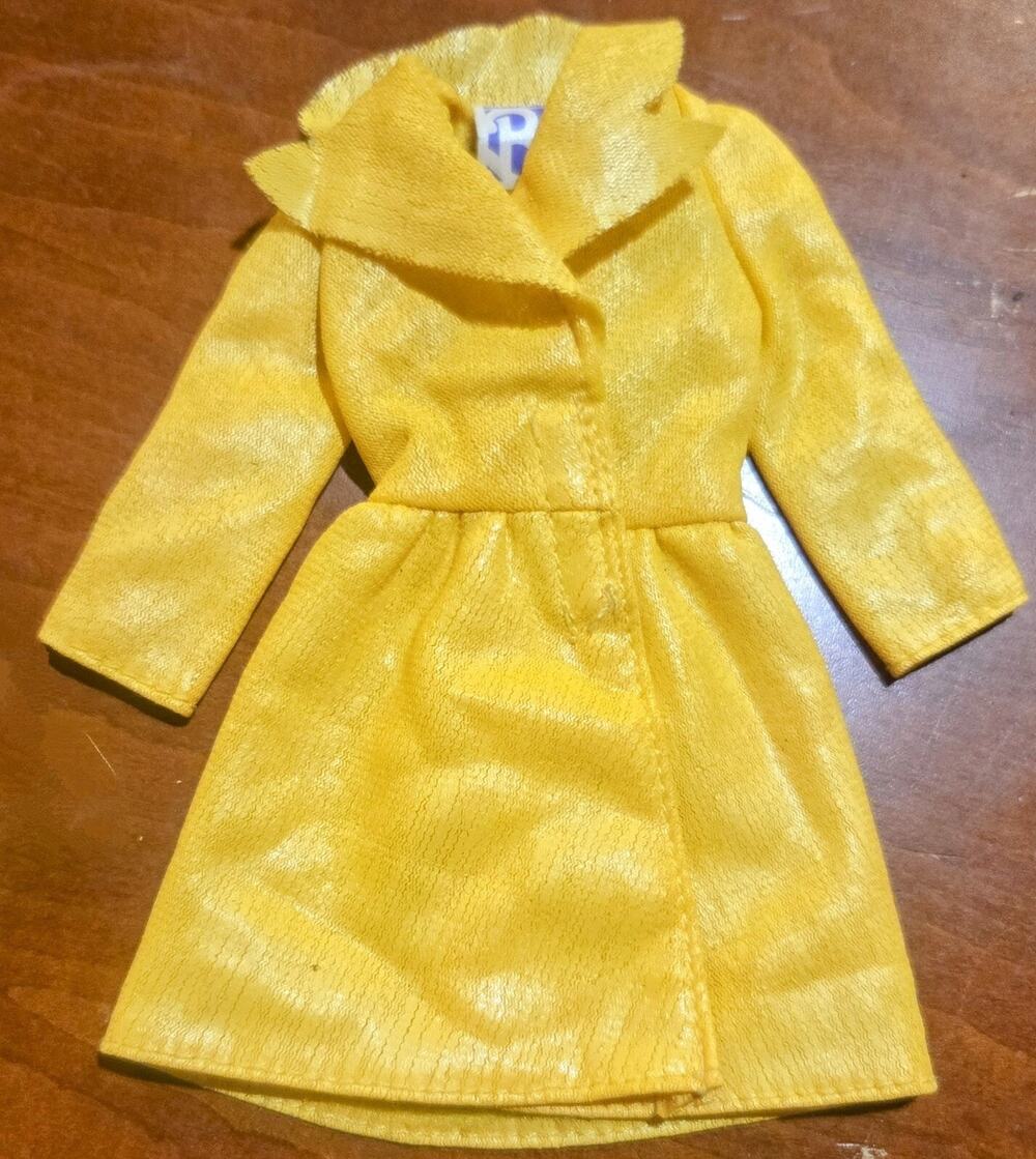 Vintage Barbie My First Fashions Yellow Raincoat Doll Clothes 1991 #4269